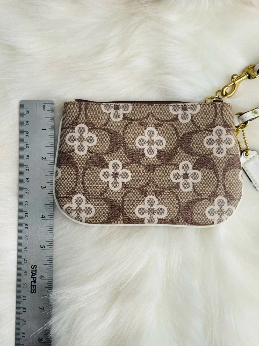 Coach wristlet brown